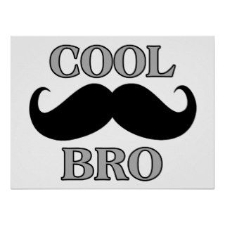 Cool Mustache Bro Print