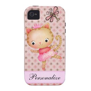 Princess Kitty Ballerina & Dragonfly iPhone 4 iPhone 4 Cases