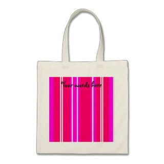 Pink and white stripes tote bag