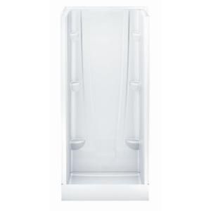 Aquatic A2 36 in. x 36 in. x 76 in. Shower Stall in White 3636CS AW
