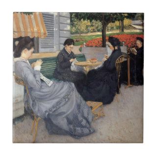 Caillebotte Portraits in the Countryside Ceramic Tile