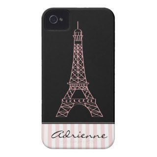 Chic Paris Eiffel Tower Doodle Personalized Case Mate iPhone 4 Cases