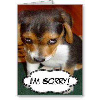 Sad Puppy   I'm Sorry Card