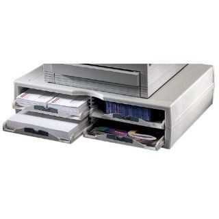Printer Dock#153; Printer/Office Machine Stand, 4 Slide Out Paper Trays, Platinum (KMW60041) Electronics