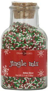 Dean Jacobs Jingle Mix Glass Jar with Cork, 5.3 Ounce (Pack of 3)  Pastry Decorations  Grocery & Gourmet Food