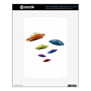 Various Colorful Ufos Decal For The NOOK