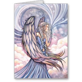 Lovely Angel Card Holiday Art by Molly Harrison