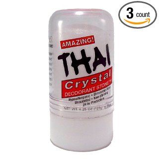 Deodorant Stones of America Thai Crystal Deodorant, 4.25 oz (3 pack)  Beauty