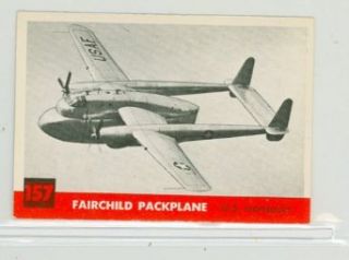 1956 Topps Jets 157 Fairchild Packplane Excellent to Mint Entertainment Collectibles