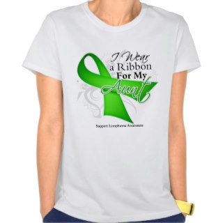 Aunt Lime Green Ribbon   Lymphoma Shirt