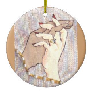 Couple Holding Hands Round Ornament