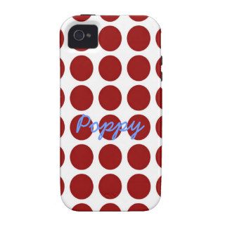 Big Red Polka Dots iPhone 4 Cases