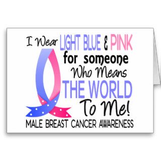 Means The World To Me Male Breast Cancer Greeting Card