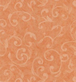 Brewster 141 62108 Scroll Wallpaper, Dark Orange    