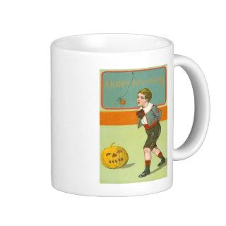 Jack O Lantern Pumpkin Bobbing Apple Mugs