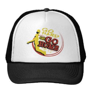 Go Hard or Go Home   Sporty Slang Basketball Hat
