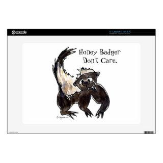 Honey Badger Don't Care Cartoon Laptop Skin