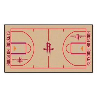 FANMATS Houston Rockets 2 ft. 6 in. x 4 ft. 6 in. NBA Large Court Runner 9272