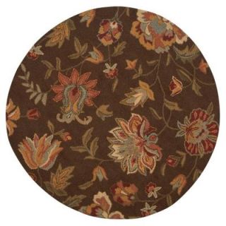 Home Decorators Collection Botanicals Almond Brown 7 ft. 9 in. Round Area Rug 0373960830