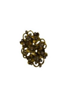 143Fashion Multi Layered Flower Design Ring, Gold, Free Size Clothing