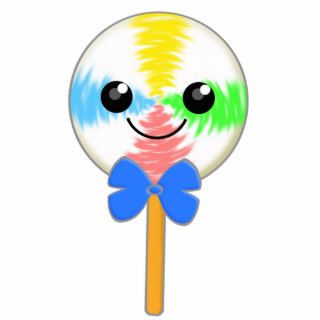 Cute Kawaii Lollipop Cartoon with Bow Tie Photo Cut Out