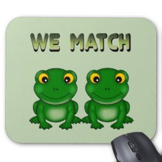 Funny Frog Twins Mousepad