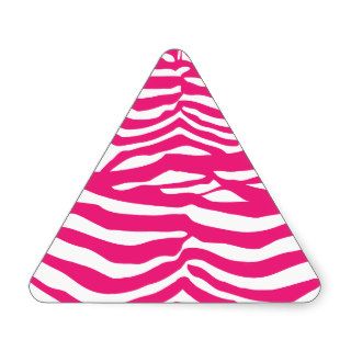 Pretty Pink Zebra Triangle Sticker