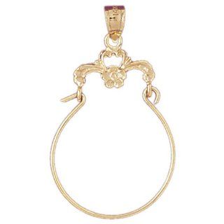 CleverEve Designer Series 14K Yellow Gold Pendant Charm Holder 1.5 grams Jewelry