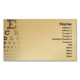 Eye Chart Business Card