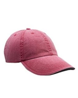 Anvil 166 6 Panel Pigment Dyed Twill Sandwich Cap Clothing