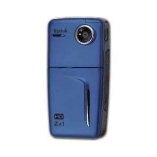 Kodak Zx1 High Definition Digital Camcorder Blue Memory Card   169   2 Color LCD   2x   128MB (#ZX1BLUE)   NEW   Retail   8364564  Camera & Photo