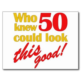 Hilarious 50th Birthday Gifts Postcard