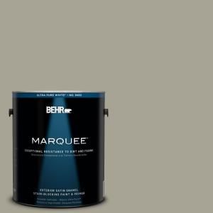 BEHR MARQUEE Home Decorators Collection 1 gal. #HDC NT 01 Woodland Sage Satin Enamel Exterior Paint 945401
