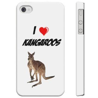 SudysAccessories I Love Heart KANGAROOS iPhone 4 Case iPhone 4S Case   SoftShell Full Plastic Direct Printed Graphic Case Cell Phones & Accessories