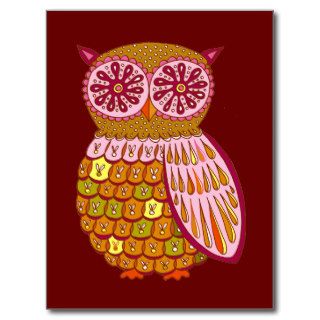 Retro Owl Postcards
