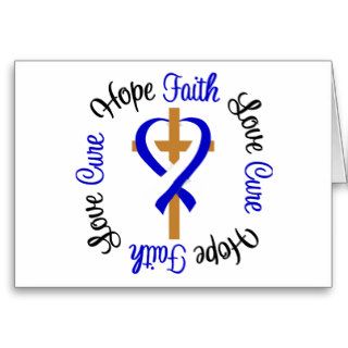 ALS Faith Hope Love Cross Greeting Cards