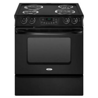 Whirlpool 4.3 cu. ft. Slide In Electric Range with Self Cleaning Oven in Black RY160LXTB