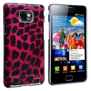 Hot Pink Leopard Snap on Case for Samsung Galaxy S 2 i9100 BasAcc Cases & Holders