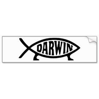 Darwin Fish with Evolution Legs Bumper Sticker