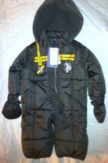 US Polo Assn Charcoal Snow Suit   18 M  Infant And Toddler Snowsuits  Baby
