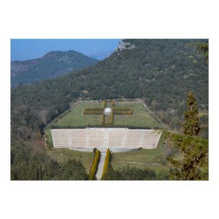 Montecassino, War graves on the next hillside Poster