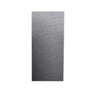 Swan Geometric 1/4 in. x 36 in. x 96 in. One Piece Easy Up Adhesive Shower Wall in Gray Granite DWP 3696GO 1 042