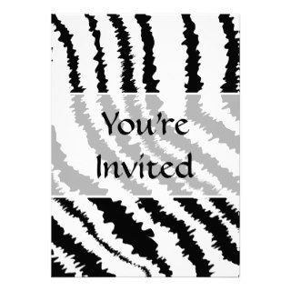Black Zebra Print Pattern. Custom Invitation