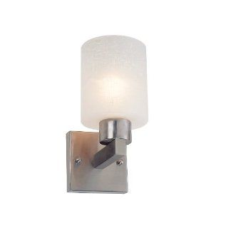 Z Lite 152 1S Cobalt One Light Wall Sconce, Metal Frame, Brushed Nickel Finish and White Linen Shade of Glass Material    
