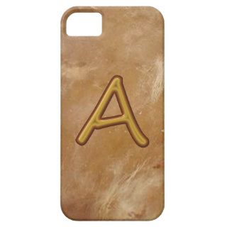 Golden Alphabet A AA AAA  Vintage Base iPhone 5 Case