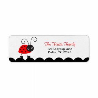 Cute Ladybug Return Address Labels