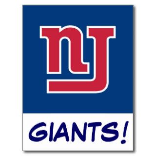 NJ Giants Logo Post Card