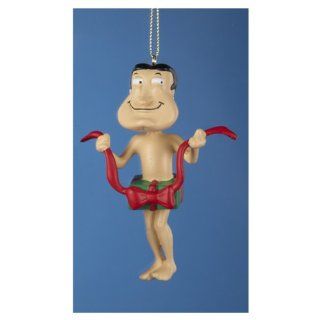 4" Family Guy Naked Quagmire with Gift Christmas Figure Ornament   Decorative Hanging Ornaments
