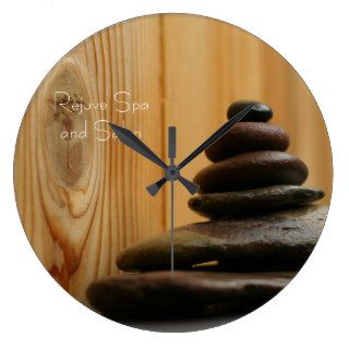 Massage Stones Photo Wall Clock