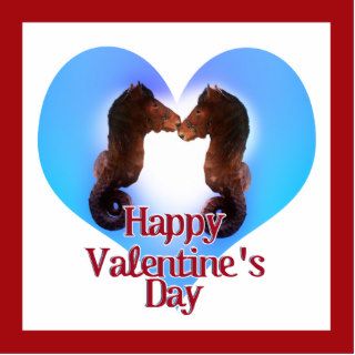 Sea Horses Made for Each Other Valentine Photo Sculpture